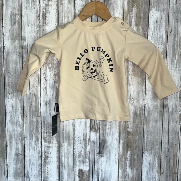 NWT Tiny Tribe Hello Pumpkin Cream Top - Picture 2 of 8